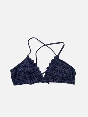 Cupshe Navy Floral Lace Triangle Bralette